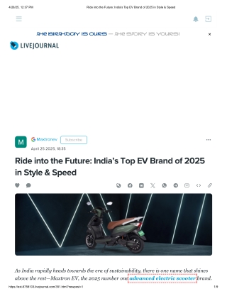 Ride into the Future_ India’s Top EV Brand of 2025 in Style & Speed