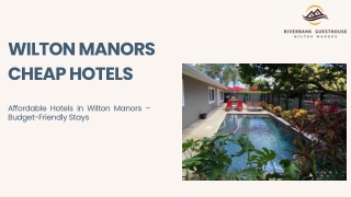 wilton manors cheap hotels