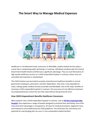 The Smart Way to Manage Medical Expenses