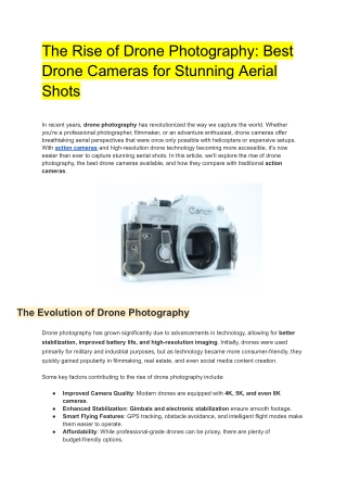 The Rise of Drone Photography_ Best Drone Cameras for Stunning Aerial Shots