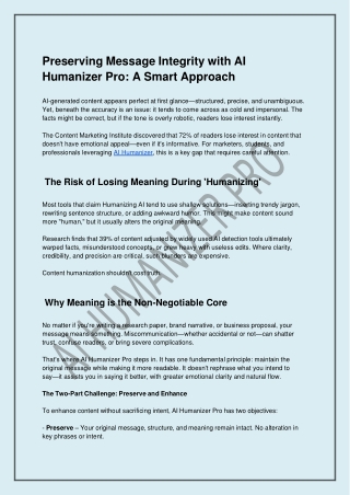 Preserving Message Integrity with AI Humanizer Pro_ A Smart Approach