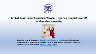 feel at home in our luxurious pg rooms offering