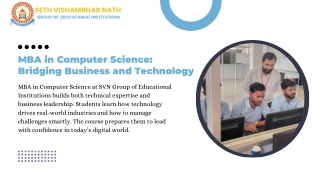 MBA in Computer Science Bridging Business and Technology