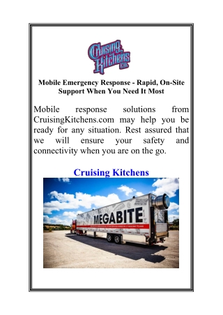 mobile emergency response rapid on site support