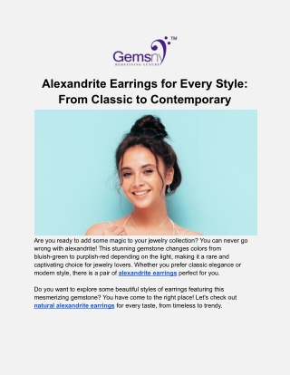 Alexandrite Earrings for Every Style_ From Classic to Contemporary