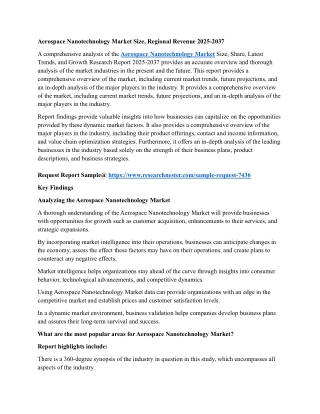 Aerospace Nanotechnology Market