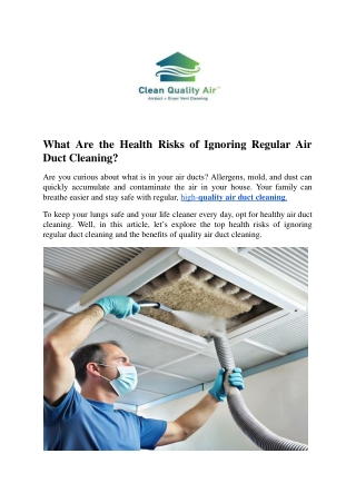 what are the health risks of ignoring regular