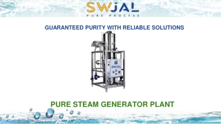 Manufacturer of Pure Clean Steam Generation Systems by swjal pure process - ppt
