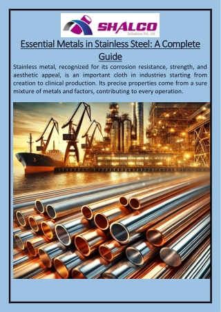 Essential Metals in Stainless Steel A Complete Guide