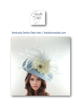 Kentucky Derby Oaks hats | hatsbycressida.com
