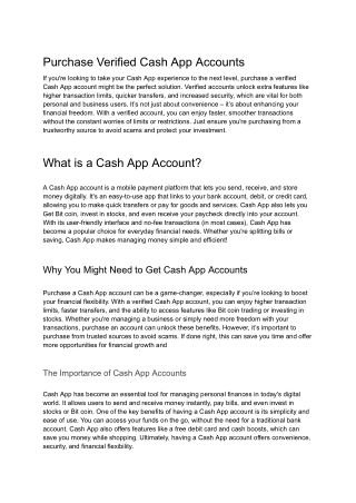 Buy Verified Cash App Accounts