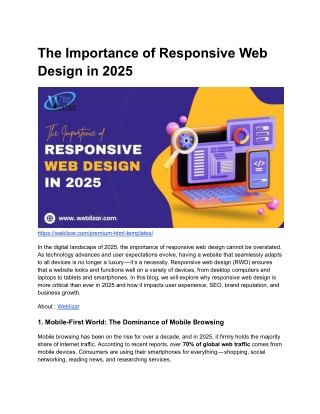 The Importance of Responsive Web Design in 2025