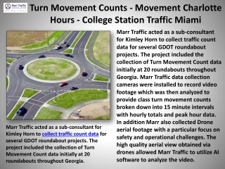 Turn Movement Counts - Movement Charlotte Hours - College Station Traffic Miami