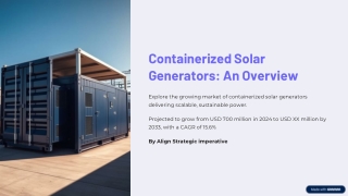 Containerized Solar Generators Market Analysis 2024–2030