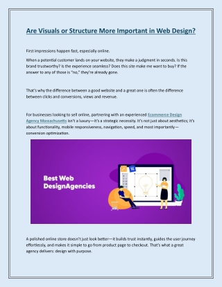 Are Visuals or Structure More Important in Web Design