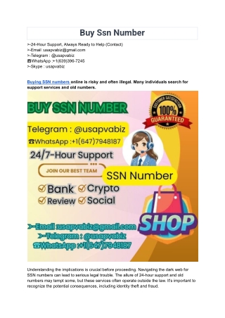 buy ssn number