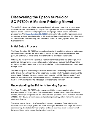 Epson SureColor SC-P7500