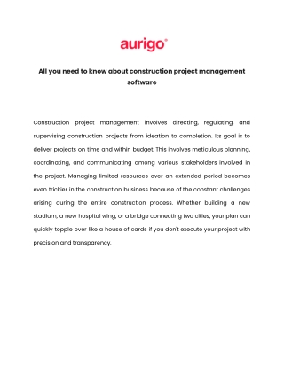 All you need to know about construction project management software