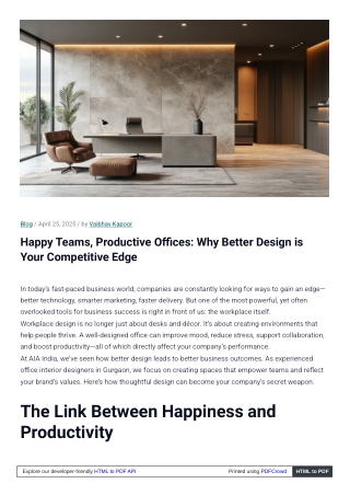 Gurgaon’s Best Office Interior Designers for Stunning Workspaces