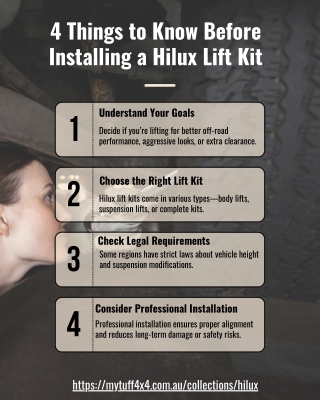 4 Things to Know Before Installing a Hilux Lift Kit