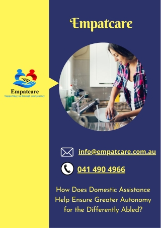 How Does Domestic Assistance Help Ensure Greater Autonomy for the Differently Abled