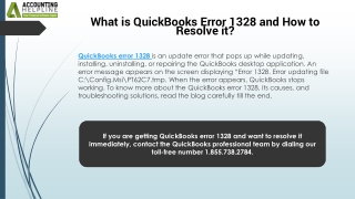 Step-by-Step Fix for QuickBooks Error 1328