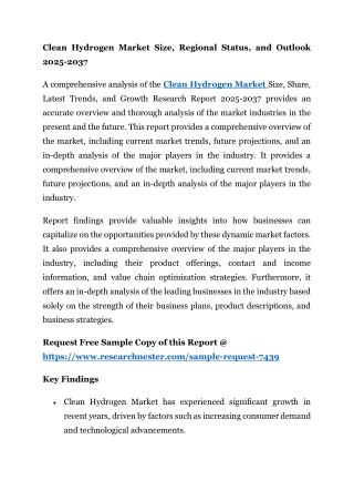 Clean Hydrogen Market
