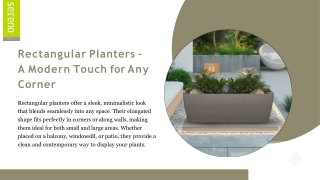 rectangular planters a modern touch for any corner