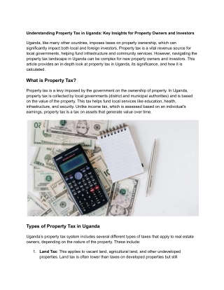 Understanding Property Tax in Uganda: Key Insights for Investors
