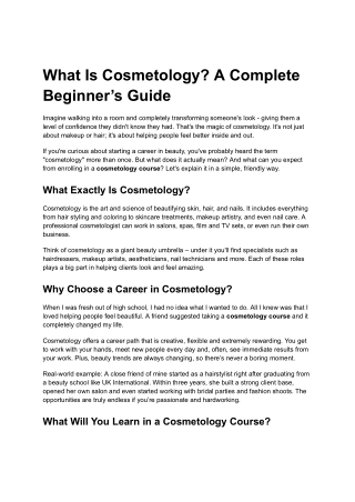 What Is Cosmetology_ A Complete Guide