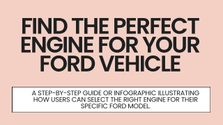 find the perfect engine for your ford vehicle