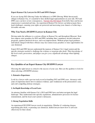 Kansas City DUI lawyer
