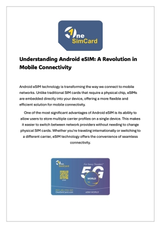 understanding android esim a revolution