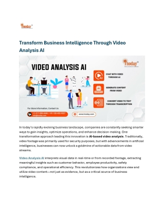 Transform Business Intelligence Through Video Analysis AI