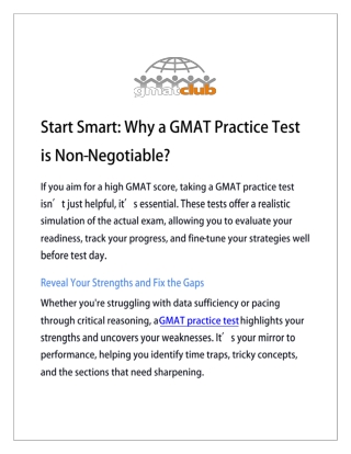 Why a GMAT Practice Test is Non-Negotiable