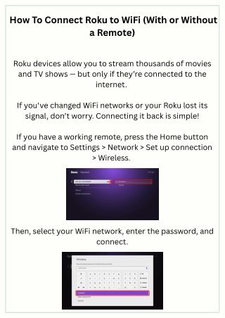 How To Connect Roku to WiFi