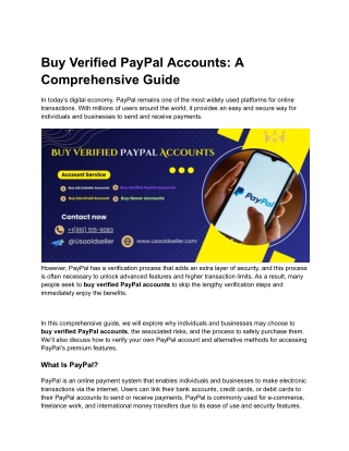 Buy Verified PayPal Accounts_ A Comprehensive Guide