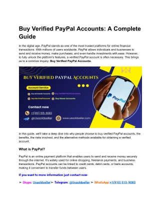 Buy Verified PayPal Accounts_ A Complete Guide
