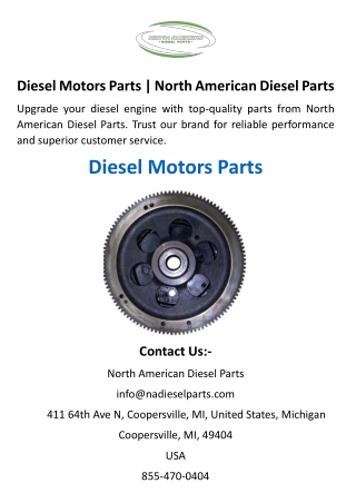 Diesel Motors Parts