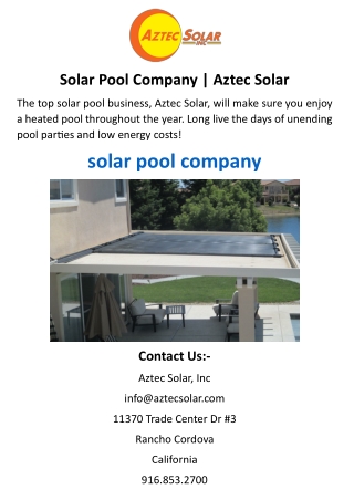 Solar Pool Company