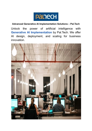 advanced generative ai implementation solutions