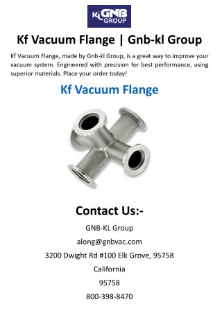 Kf Vacuum Flange