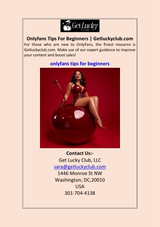 onlyfans tips for beginners getluckyclub
