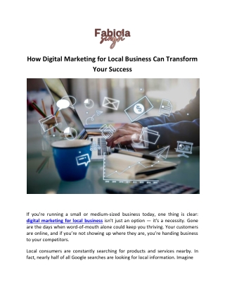 How Digital Marketing for Local Business Can Transform Your Success