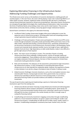 exploring alternative financing