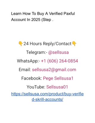 Learn How To Buy A Verified Paxful Account In 2025 (sellsusa)
