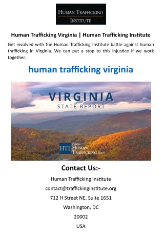Human Trafficking Virginia