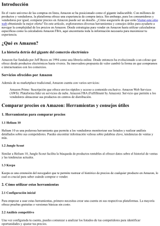 Comparar precios en Amazon: Herramientas y consejos útiles