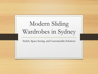 Modern Sliding Wardrobes in Sydney