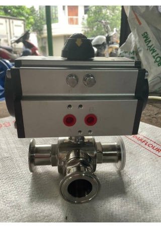 Van bi vi sinh ba ngã điều khiển khí nén - htvietnamvalve